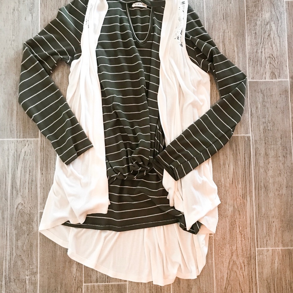 White Long Vest